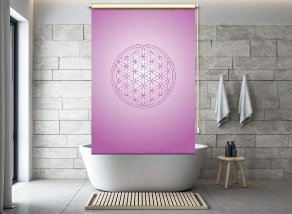 Extartiqe Duschrollo  Blume des Lebens brombeere